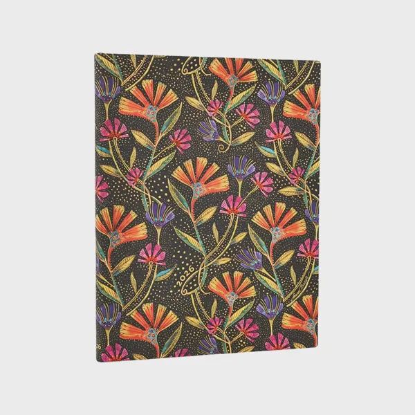 DI 2026 Wild Flowers (Playful Creations) Ultra 12-month Vertical Softcover Flexi Dayplanner 2026 (Elastic Band Closure) Flexiback