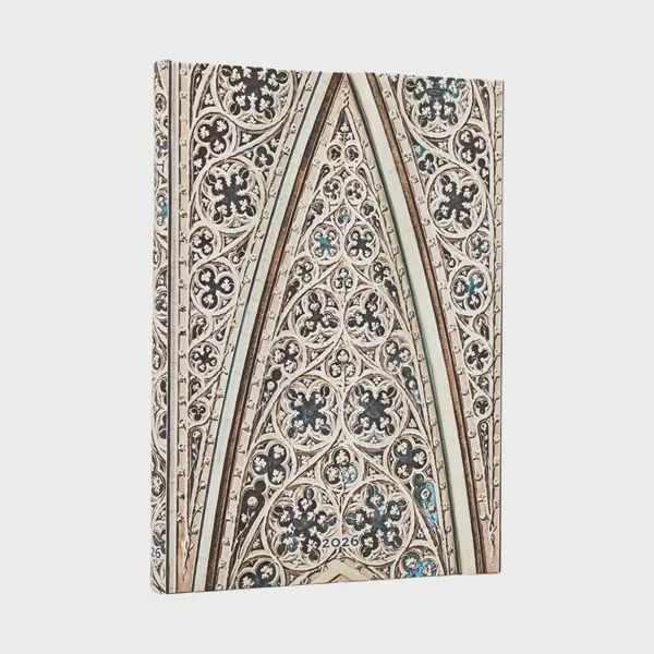 DI 2026 Vault of the Milan Cathedral (Duomo di Milano) Midi 12-month Horizontal Hardcover Flexi Dayplanner 2026 (Wrap Closure) Hardback