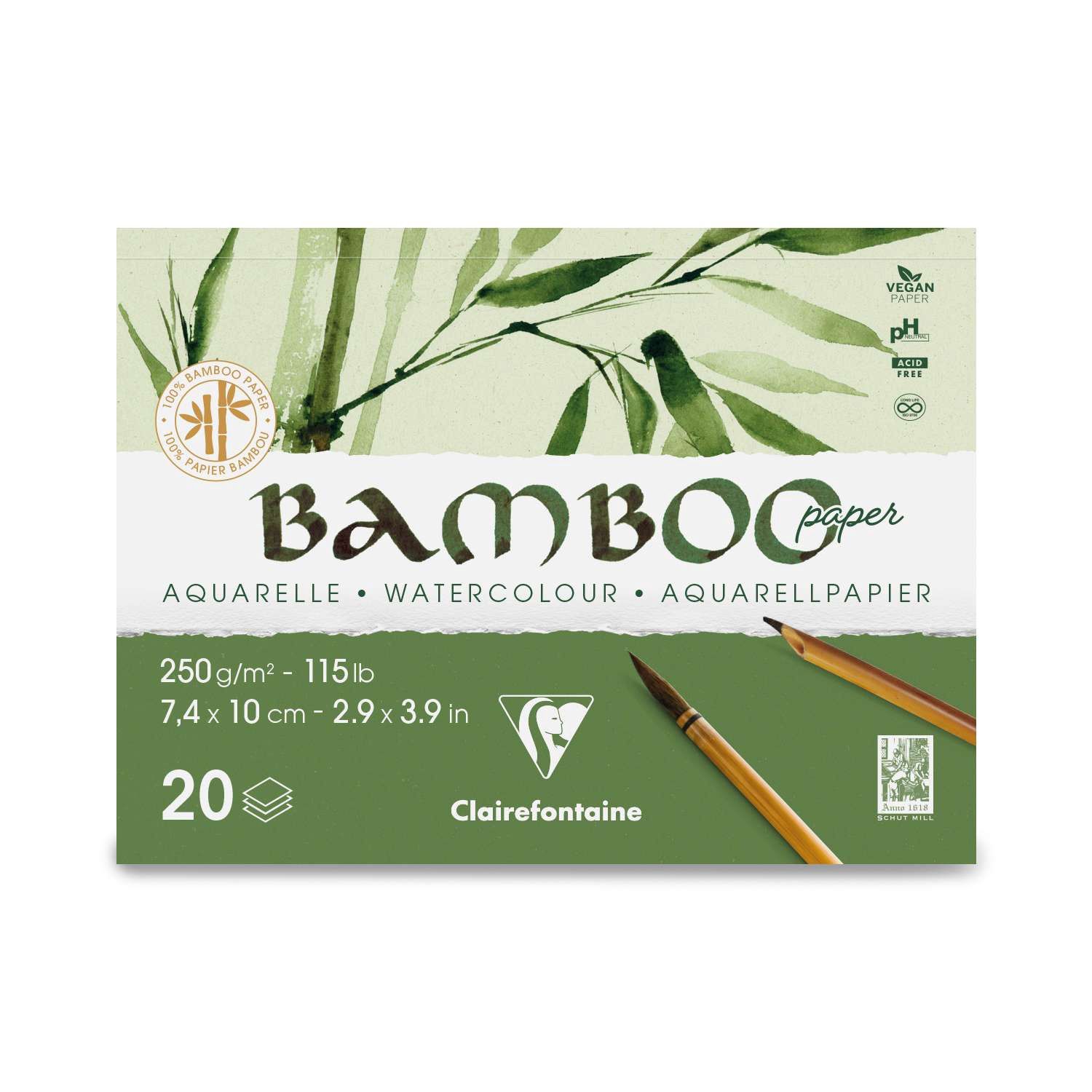 NB Clairefontaine Bamboo Paper Pad 250gsm Single