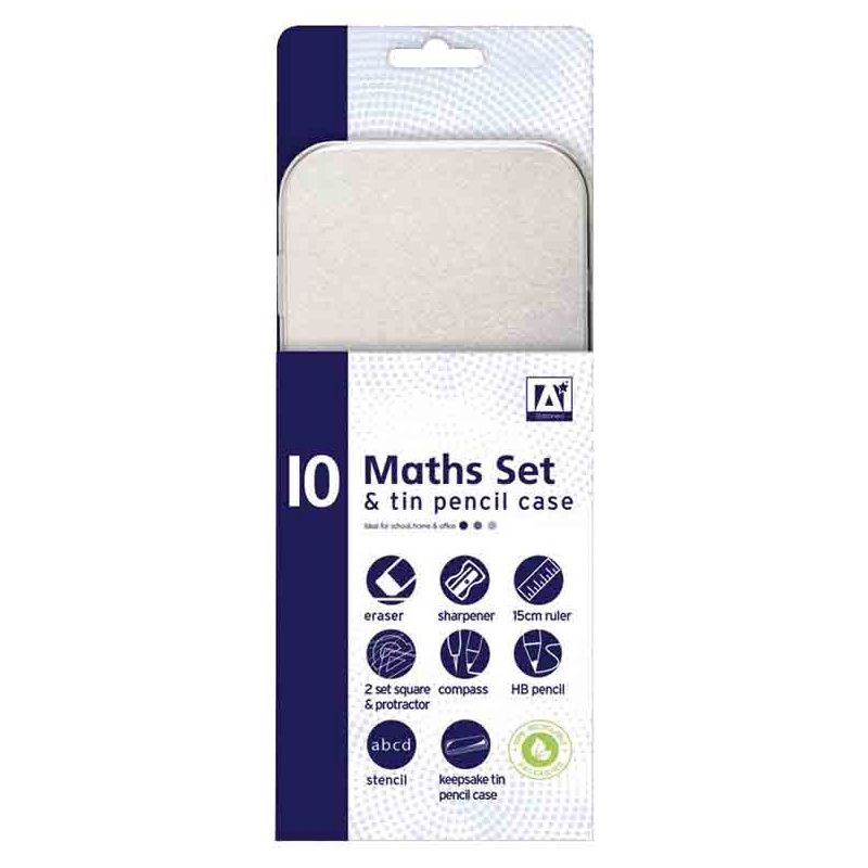 ST Geometry Maths Set with Metal Case