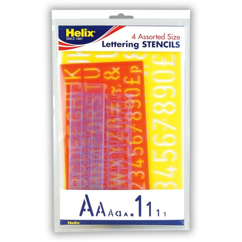 ST Helix Assorted Lettering Stencils