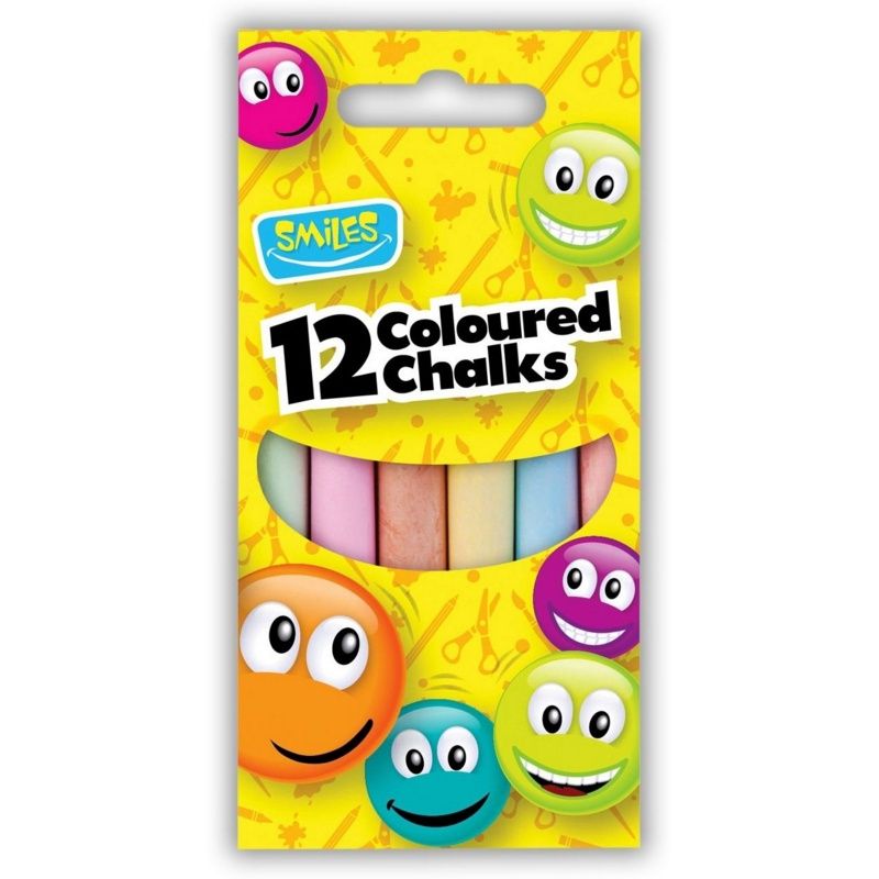 ST Smiles Coloured Chalk 12s Hang Pack (P12)
