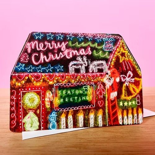 GCX Christmas Decorations House Dream Home Greeting Card