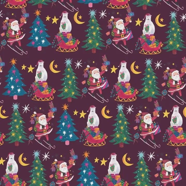 GWX Christmas Polar Bears and Santa Luxury Giftwrap