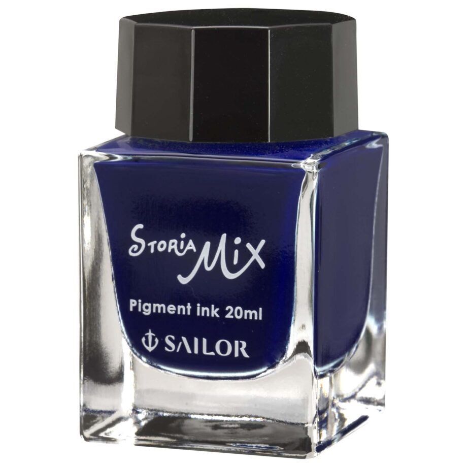 IK Pigment ink, Bottled Ink For Fountain Pens 20ml STORiA MiX Blue