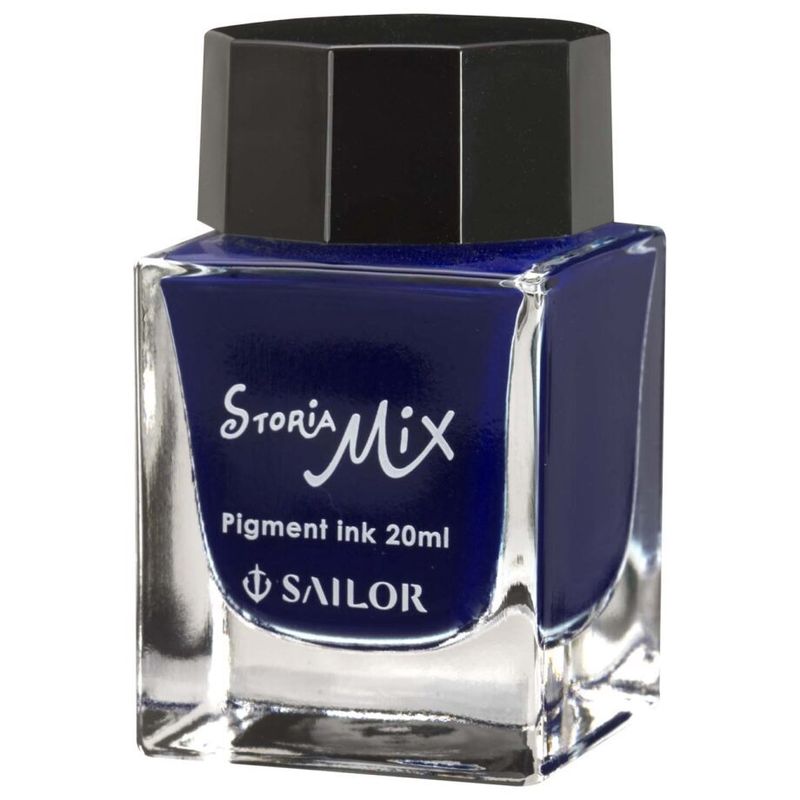 IK Pigment ink, Bottled Ink For Fountain Pens 20ml STORiA MiX Blue