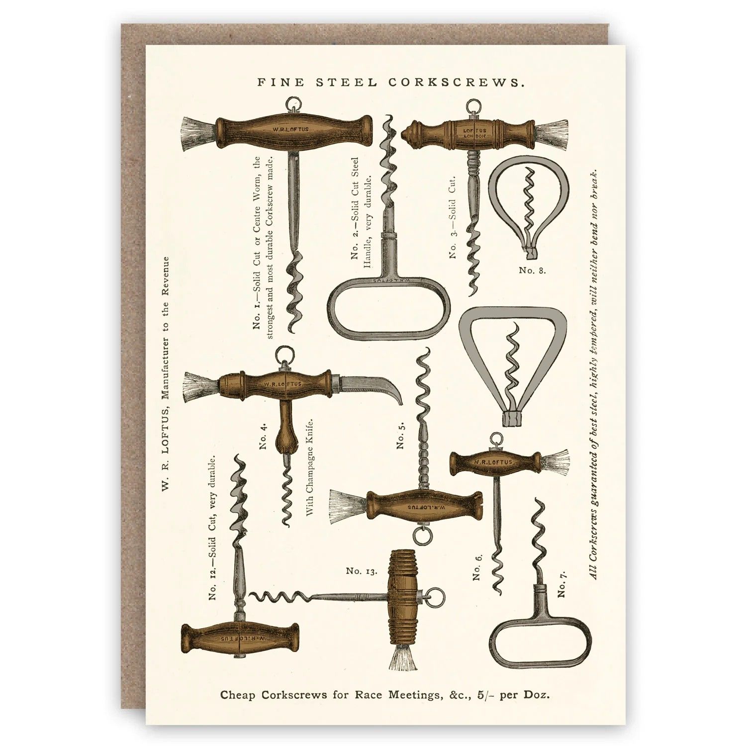 GC Corkscrews Greeting Card