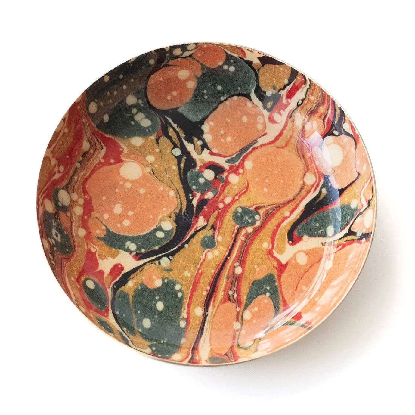GF Marbled Enamel Printed Tray - Round