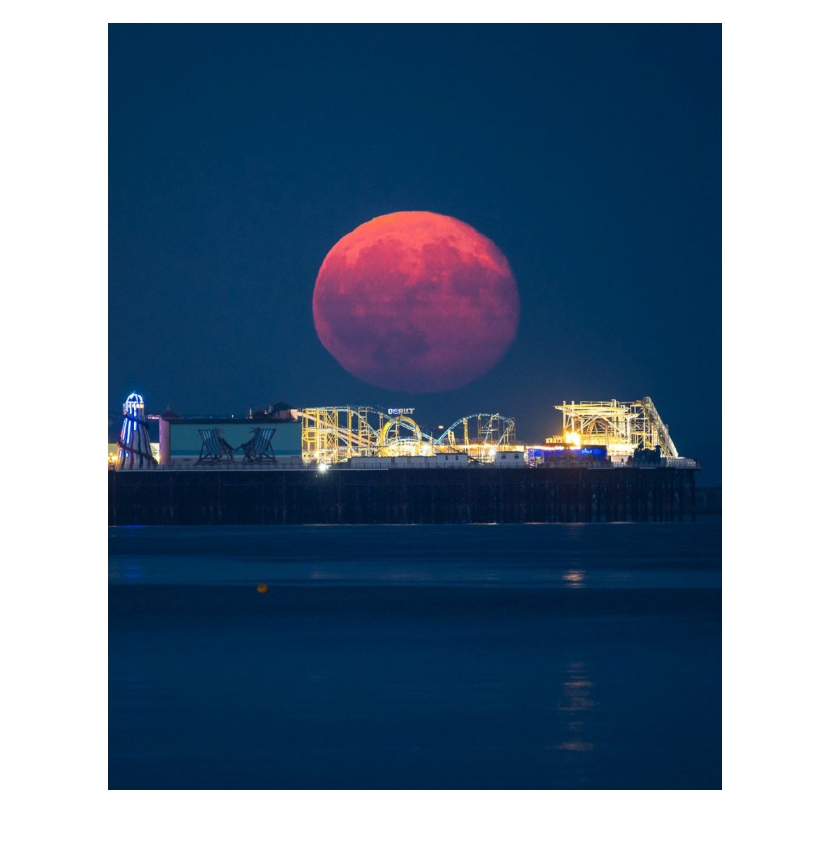 GC Huge Moon over Palace Pier