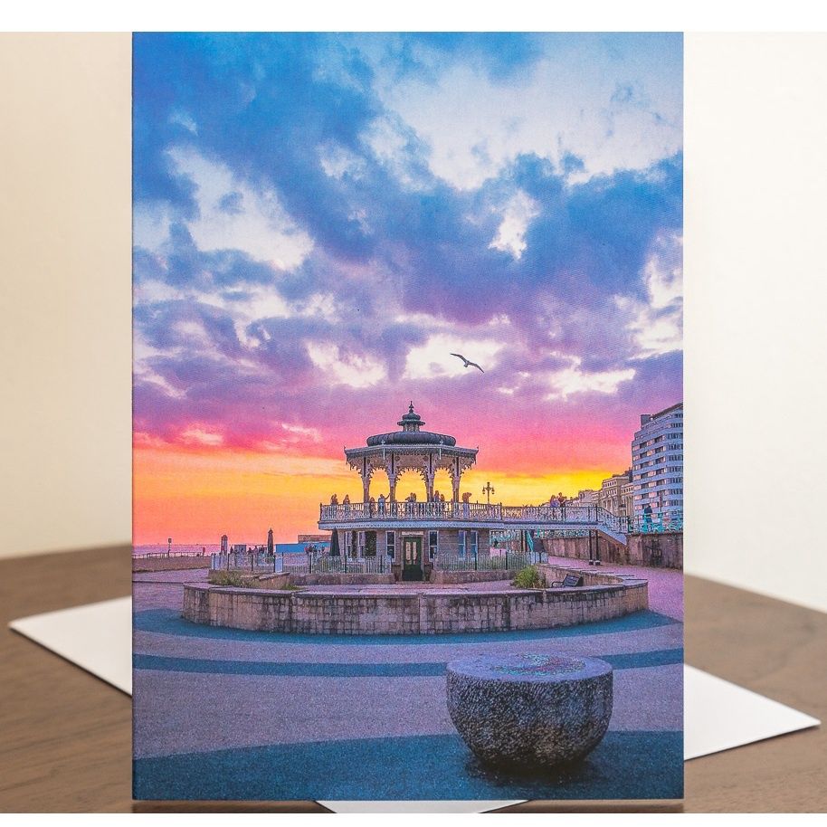 GC Sunset behind the Brighton Bandstand