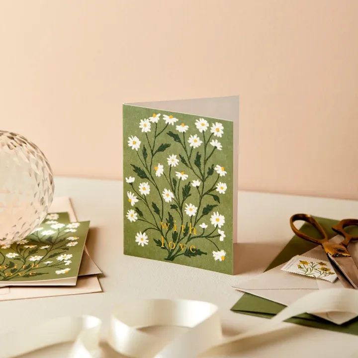 GC Daisy 'With Love' Mini Greeting Card