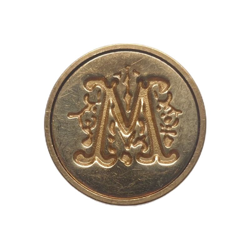 WX Classic Seals Manuscript Initial Stamps A-M, LETTER: M