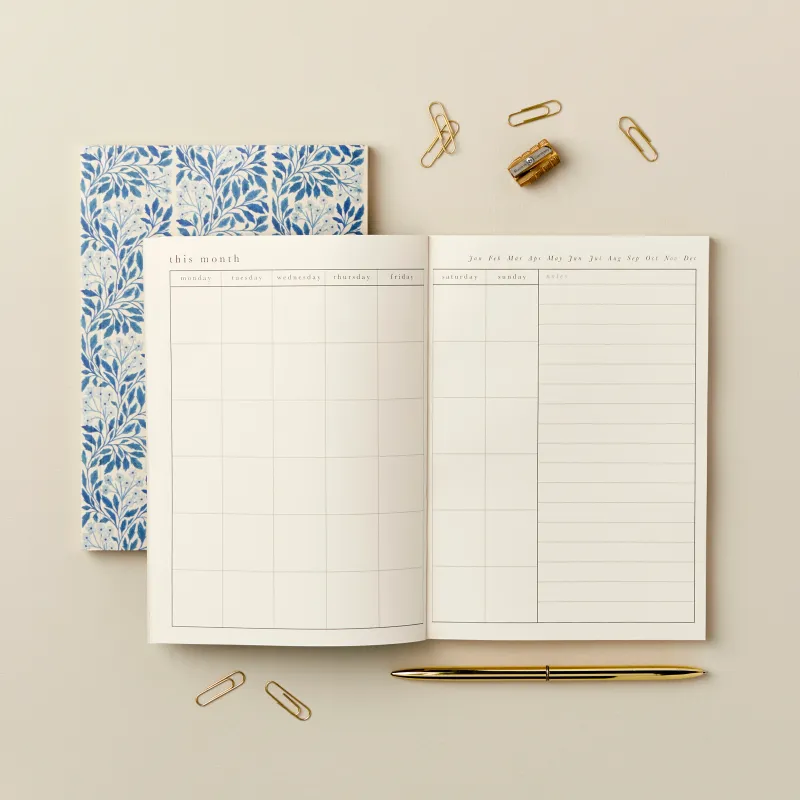 NB Blue Flora Weekly Planner - undated