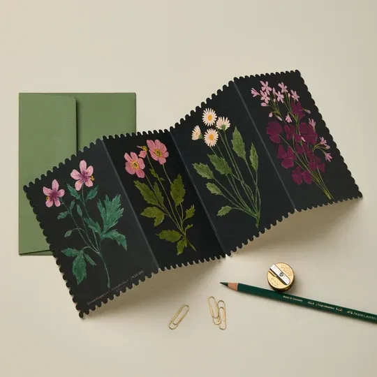 GC Botanical Concertina Greeting Card