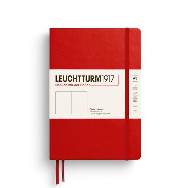 NB A5 Leuchtturm 2026 Colours, Cover: Hardback, FINISH: Cherry, PATTERN: Plain