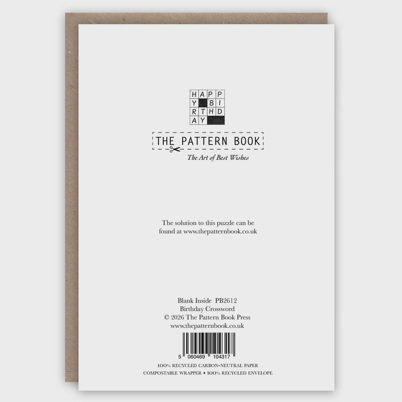 GC Birthday Crossword Greeting Card