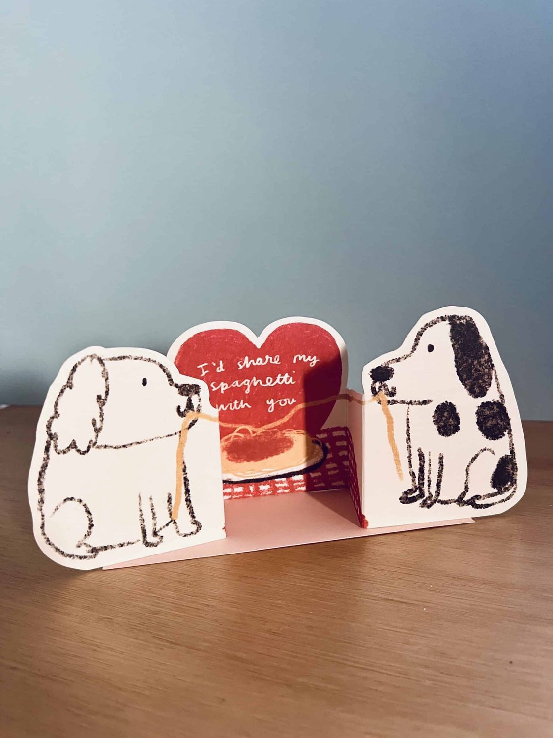 GC Spaghetti Dogs Greeting Card