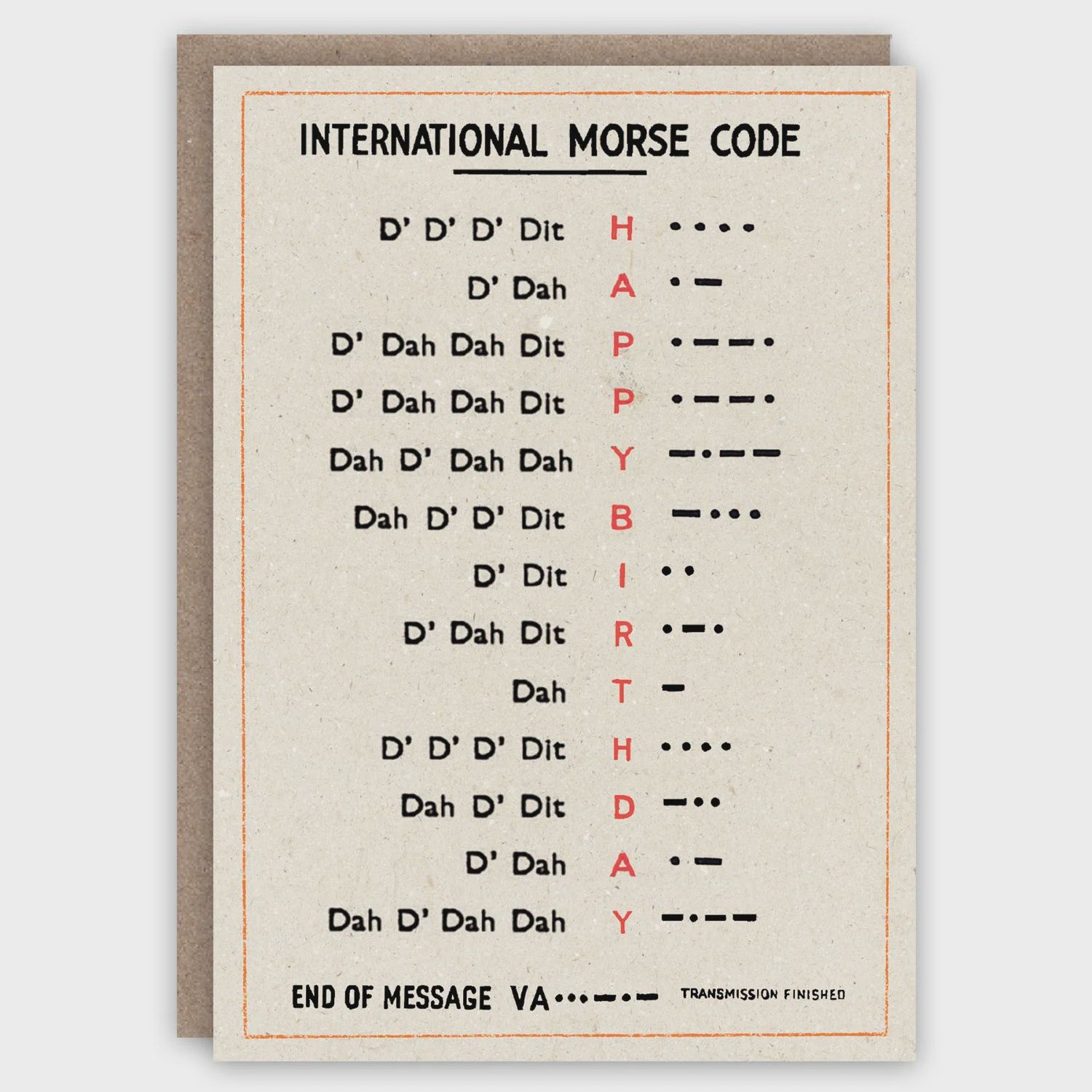 GC International Morse Code Greeting Card