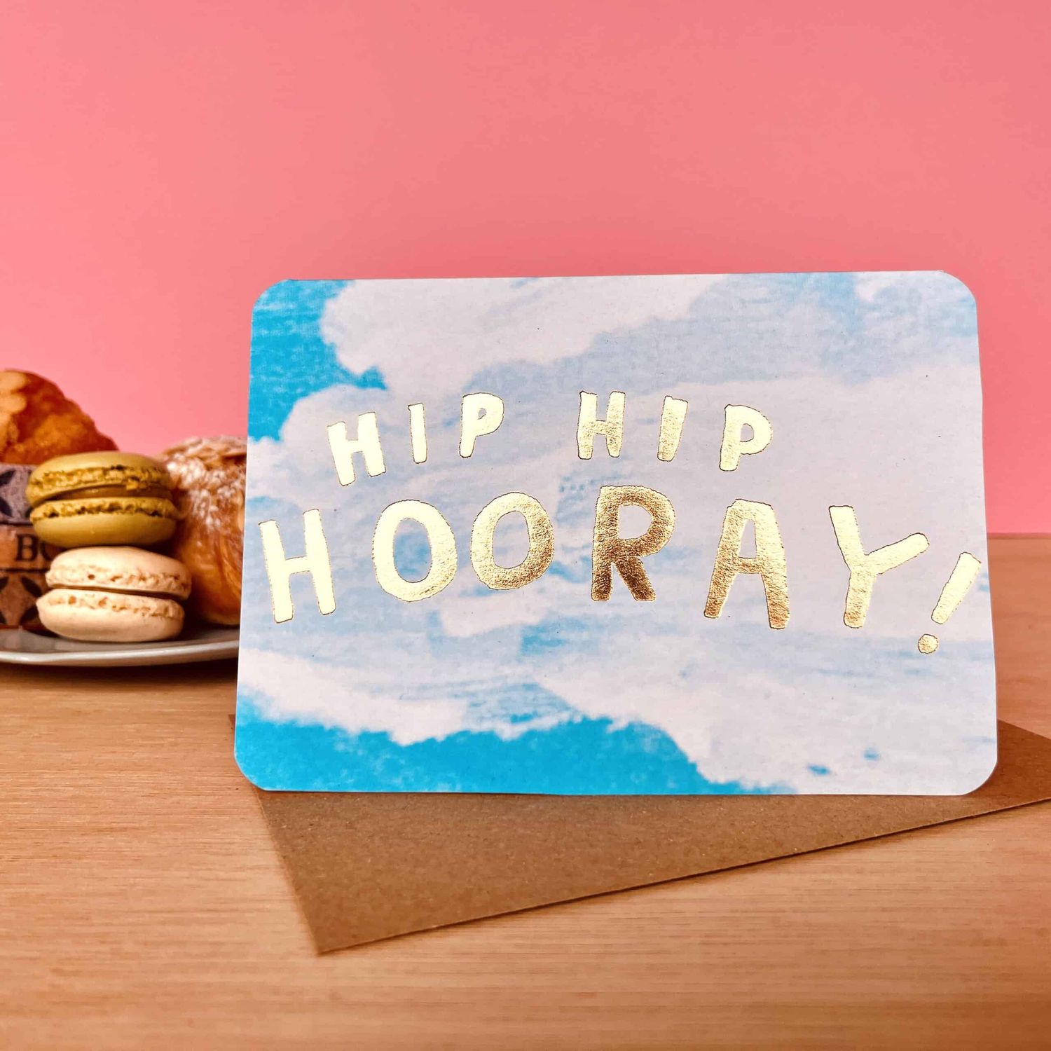 GC Hip Hip Hooray Gold Foiled Greeting Card