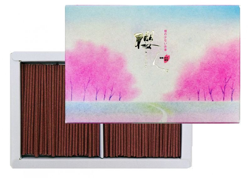 GF SAKURABITO sakura incense half sticks flat box
