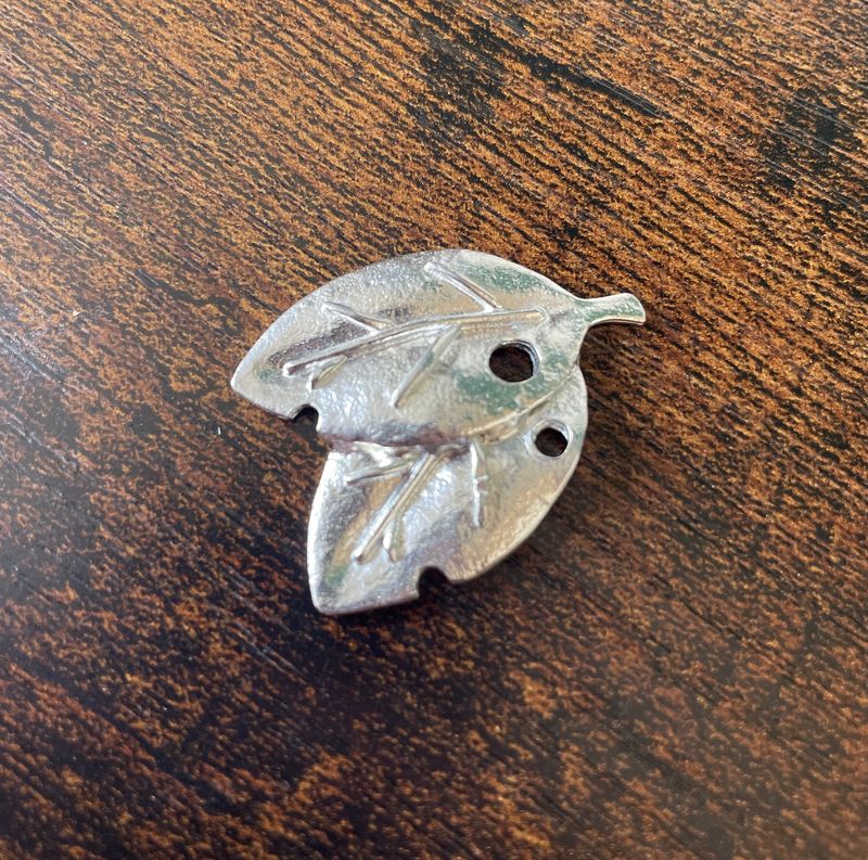 GF Incense stick holder silver leaf