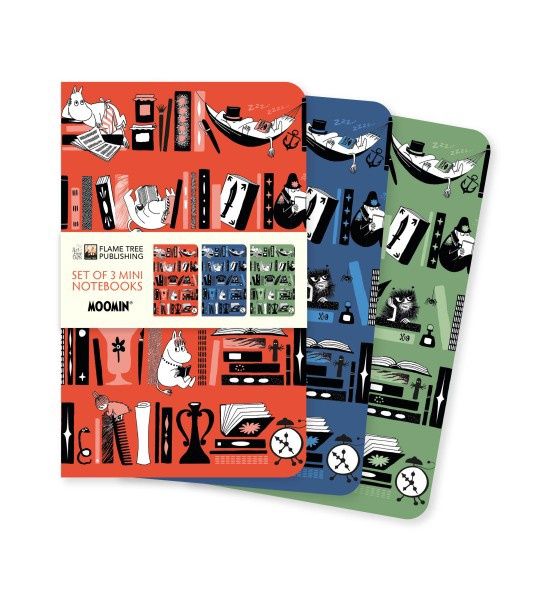 NB Moomin Bookshelves Set of 3 Mini Notebooks