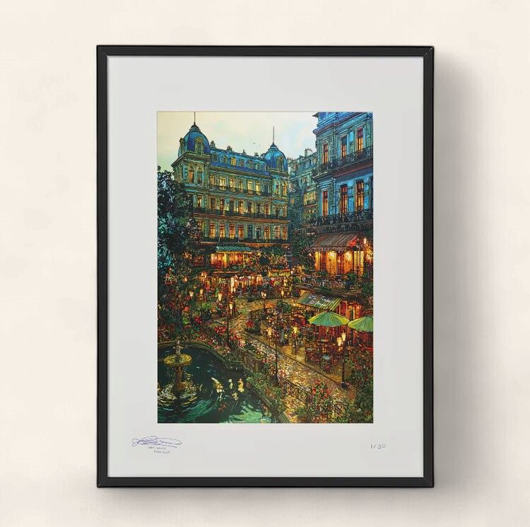 PT Libby Sandro Limited Edition Print, Title: Fountains of Love