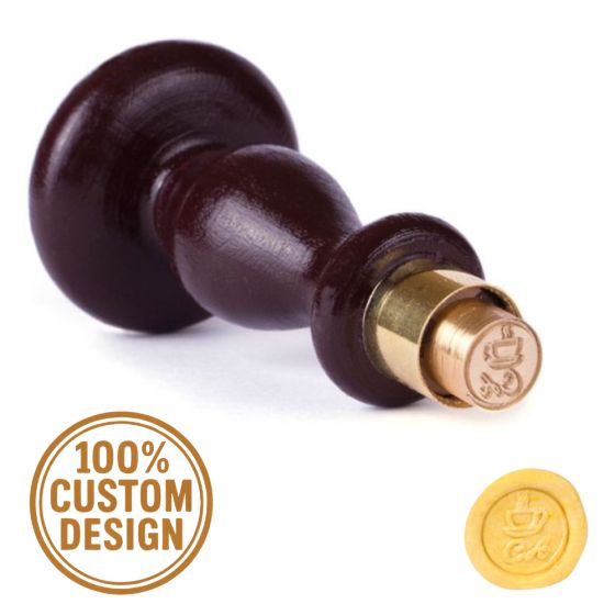 WX Customised Seal, Diameter: 10mm, Handle Type: Dark Wood