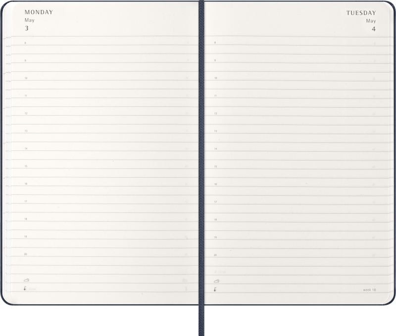 DI 2027 12-Month Daily Large Hardcover Notebook: Sapphire Blue