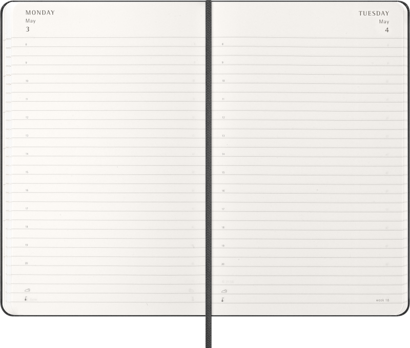 DI 2027 12-Month Daily Large Hardcover Notebook: Black
