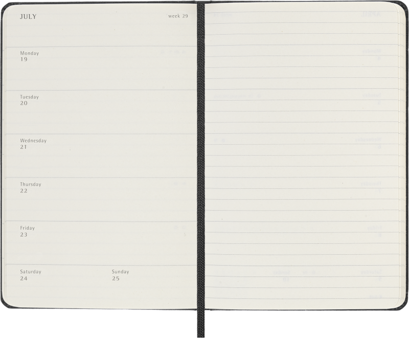 DI 2027 12-Month Weekly Pocket Hardcover Notebook: Black