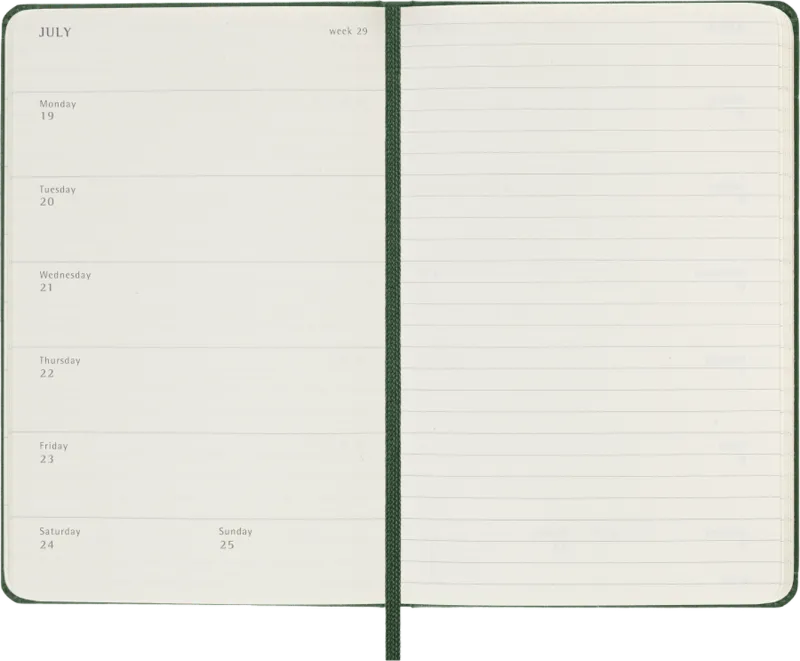 DI 2027 12-Month Weekly Pocket Hardcover Notebook: Myrtle Green