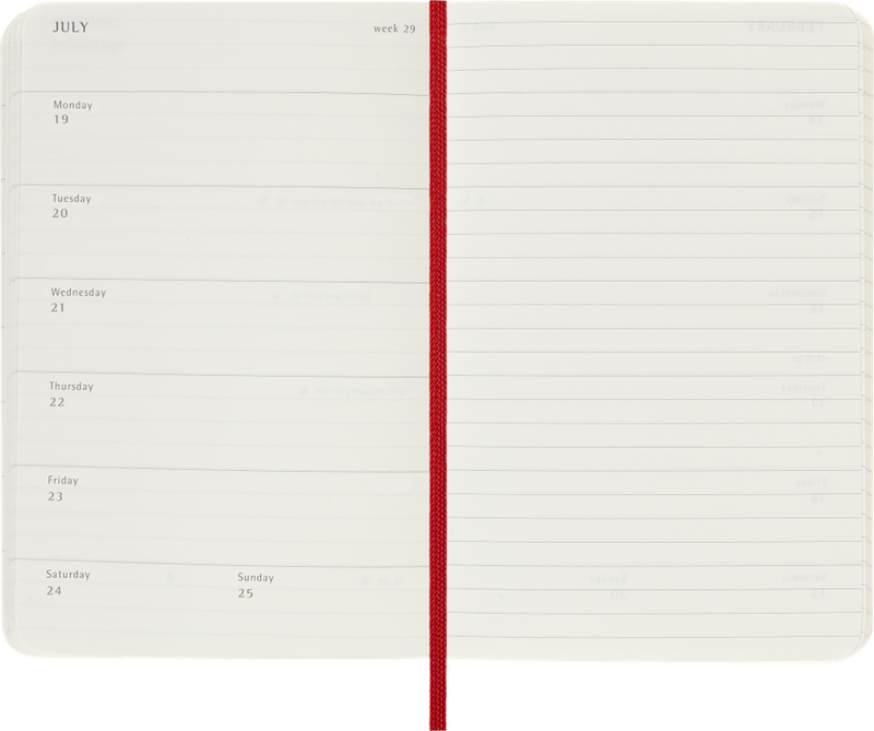DI 2027 12-Month Weekly Pocket Softcover Notebook: Scarlet Red