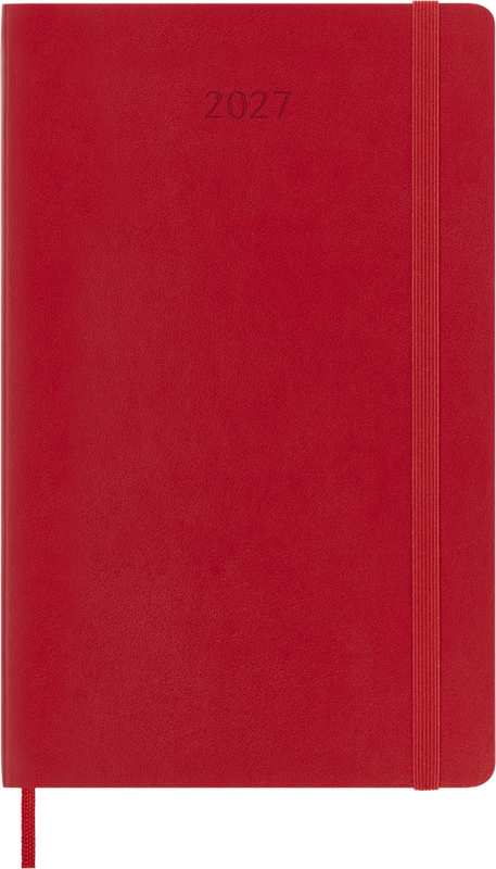 DI 2027 12-Month Weekly Large Softcover Notebook: Scarlet Red