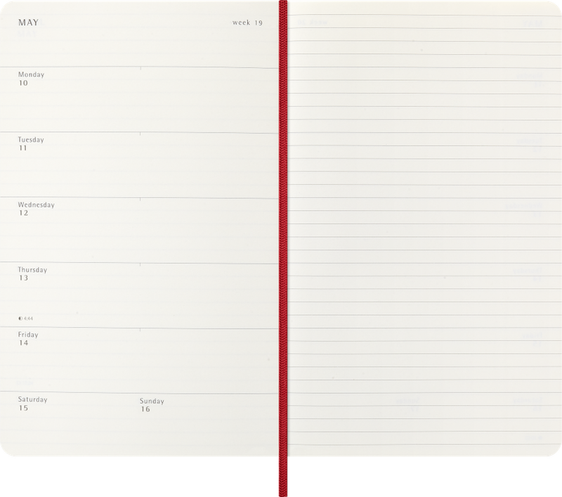DI 2027 12-Month Weekly Large Softcover Notebook: Scarlet Red
