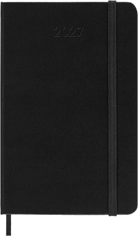 DI 2027 12-Month Daily Pocket Hardcover Notebook: Black
