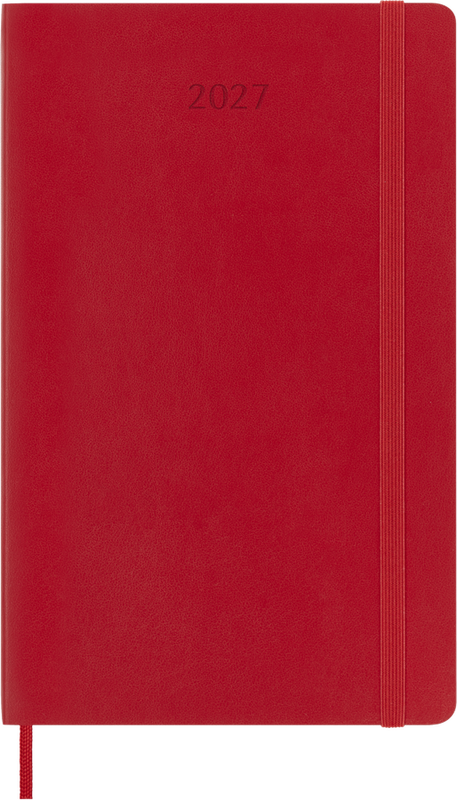 DI 2027 12-Month Daily Large Softcover Notebook: Scarlet Red