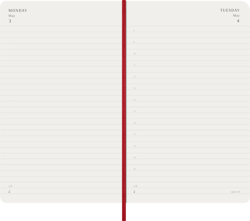 DI 2027 12-Month Daily Large Softcover Notebook: Scarlet Red