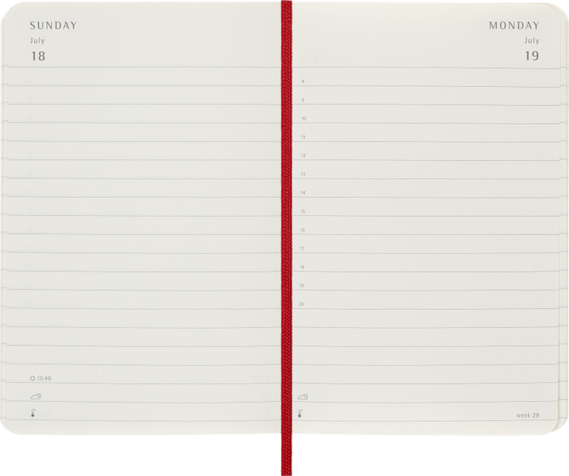 DI 2027 12-Month Daily Pocket Softcover Notebook: Scarlet Red