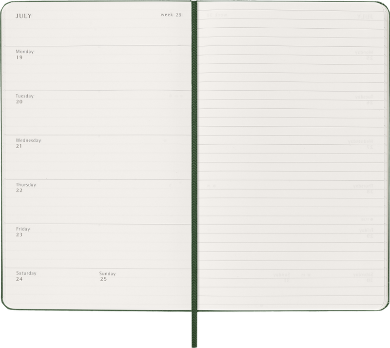 DI 2027 12-Month Weekly Large Hardcover Notebook: Myrtle Green