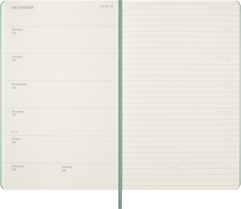 DI 2027 12-Month Weekly Large Hardcover Notebook: Sage Green