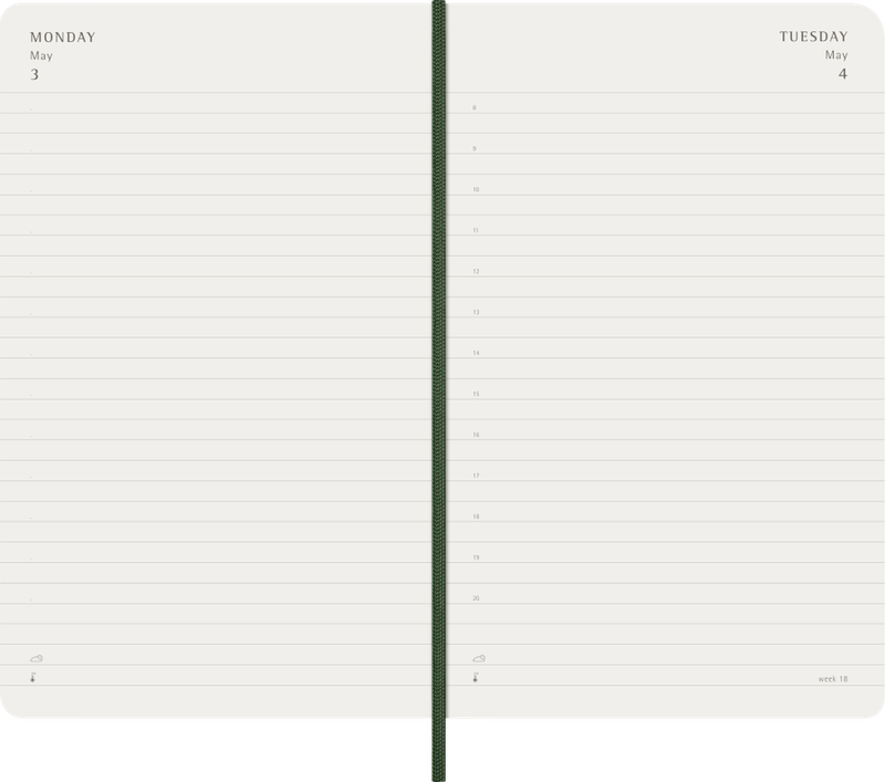 DI 2027 12-Month Daily Large Softcover Notebook: Myrtle Green