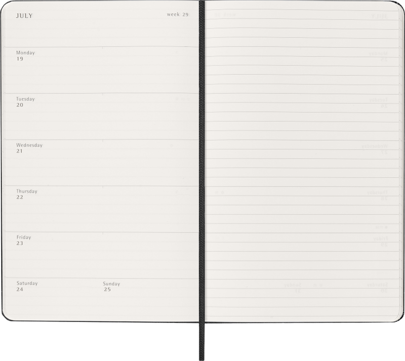 DI 2027 12-Month Weekly Large Hardcover Notebook: Black