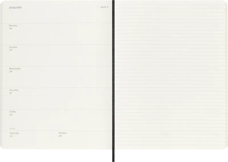 DI 2027 12-Month Weekly XL Softcover Notebook: Black