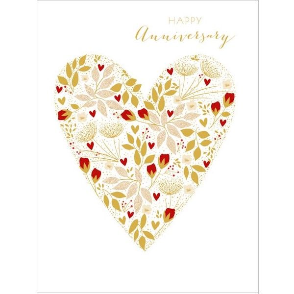 GCO Happy Anniversary - Floral Heart