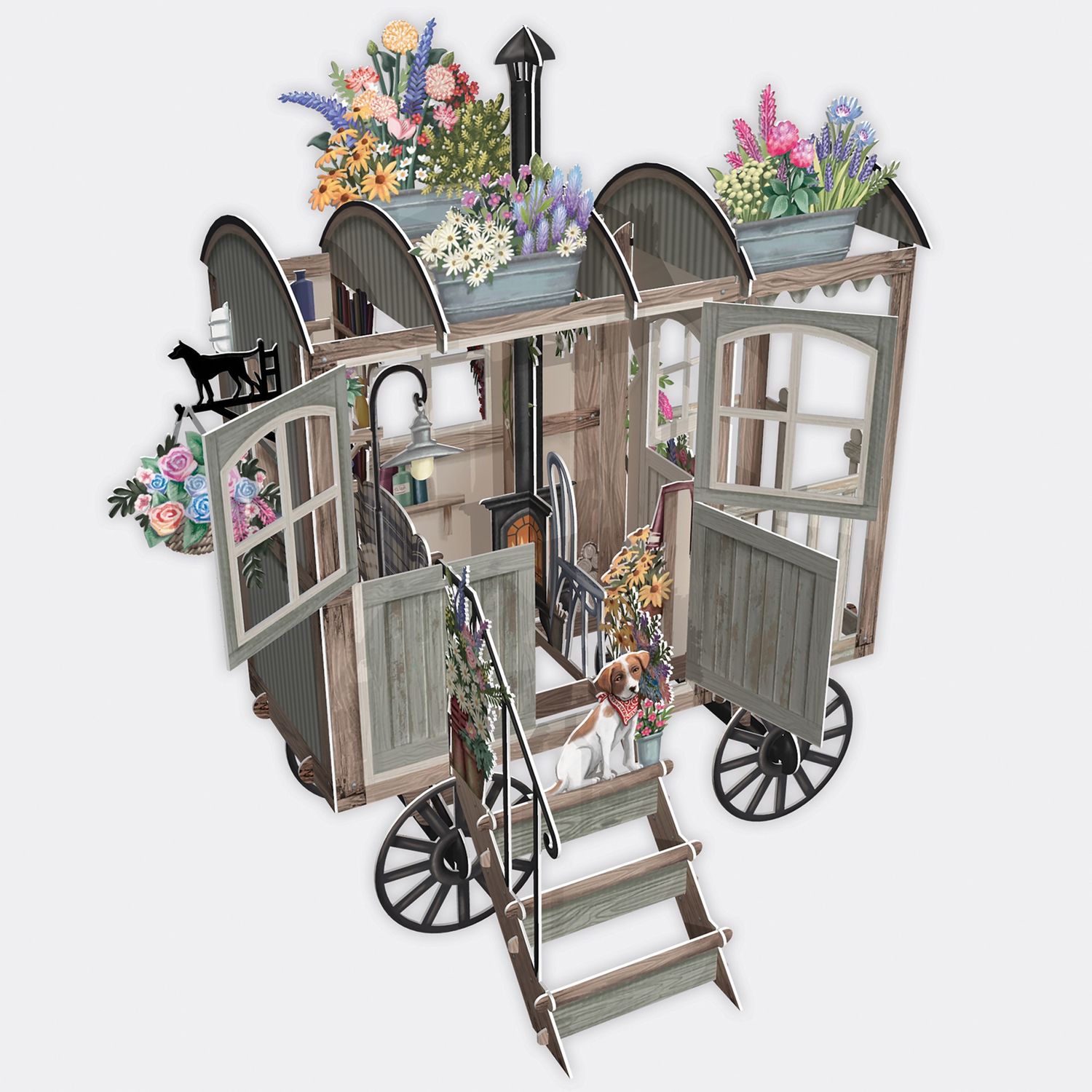 GC The Sheperds Hut 3D Pop Up Greetings Card