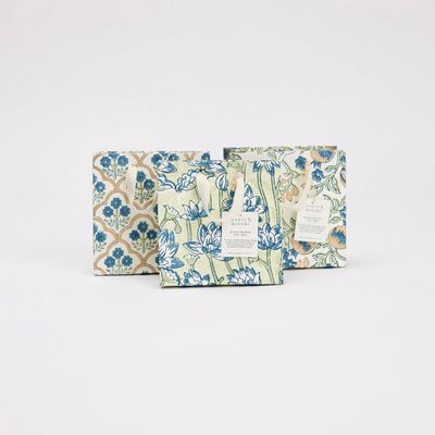 Block Printed Gift Bags (Small) - Indigo