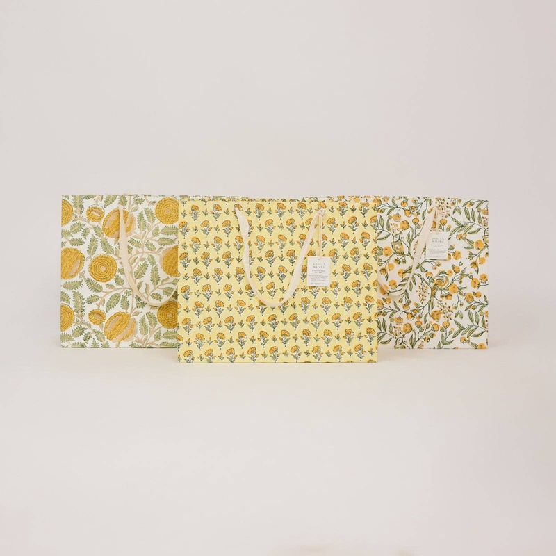 Block Printed Gift Bags (Large) - Sunshine Refresh
