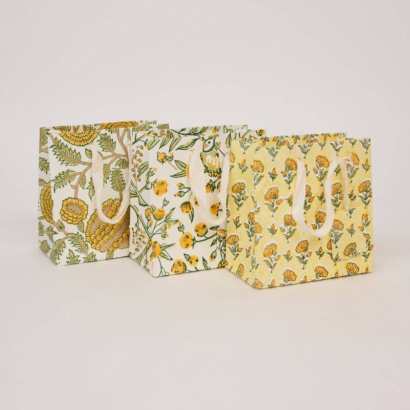 Block Printed Gift Bags (Small) - Sunshine Refresh
