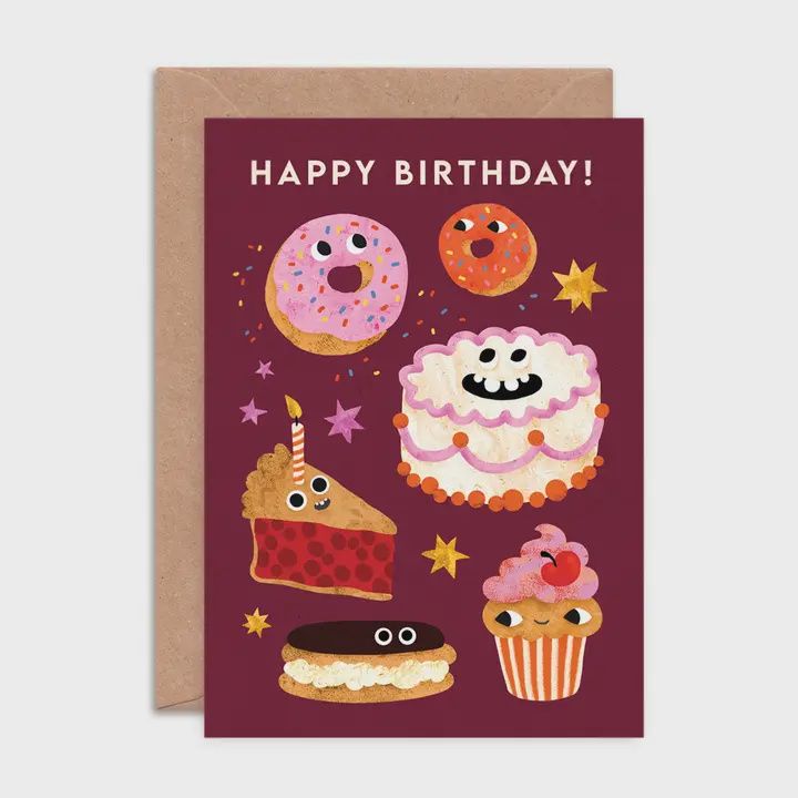 GC Cake Faces Birthday Card